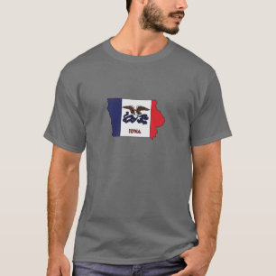 Iowa state shape flag Oversized T-Shirt