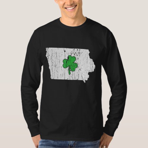 Iowa State St Patrick S Day Iowa Green Shamrock T_Shirt