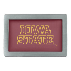 Iowa State University   Block Design Belt Buckle