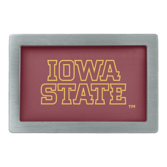 Iowa State University | Block Design Belt Buckle (Front)