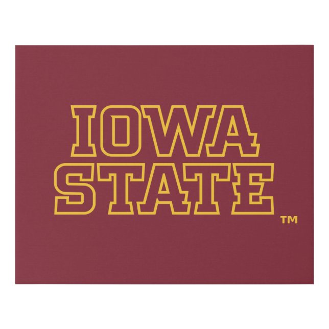 Iowa State University | Block Design Faux Canvas Print (Front)