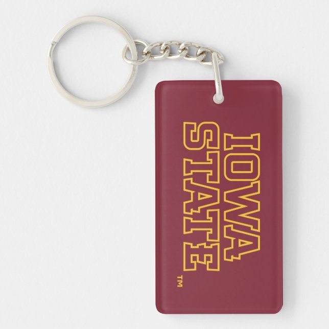 Iowa State University | Block Design Keychain (Front)