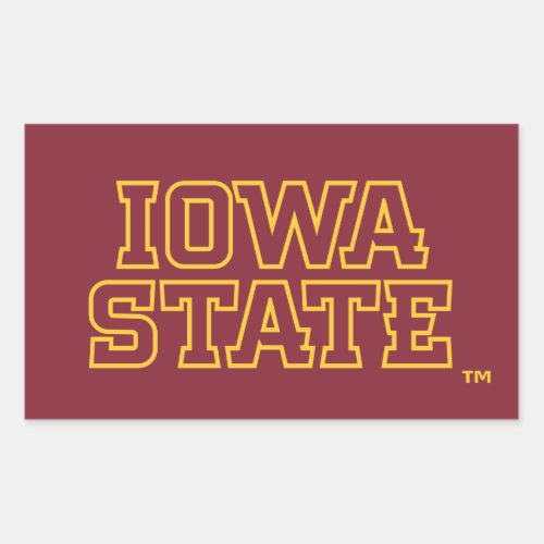 Iowa State University  Block Design Rectangular Sticker