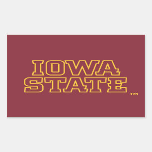 Iowa State University   Block Design Rectangular Sticker