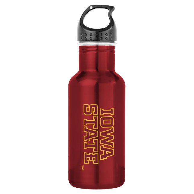 Iowa State University | Block Design Stainless Steel Water Bottle (Front)