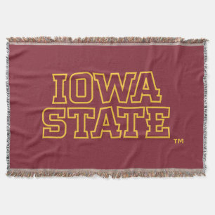 Iowa State University   Block Design Throw Blanket