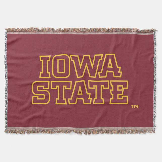Iowa State University | Block Design Throw Blanket (Front)