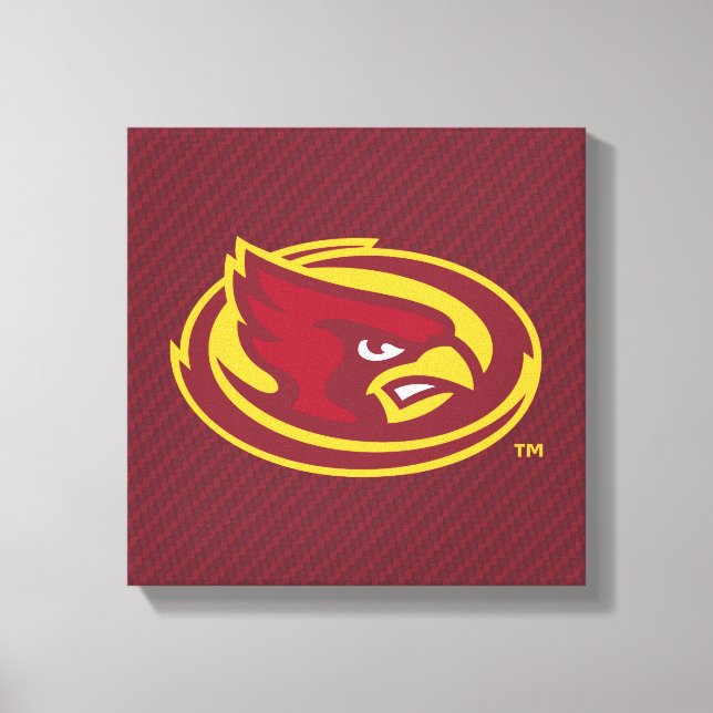 Iowa State University | Carbon Fiber Pattern Canvas Print (Front)
