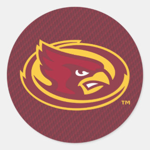 Iowa State University Carbon Fiber Pattern Classic Round Sticker