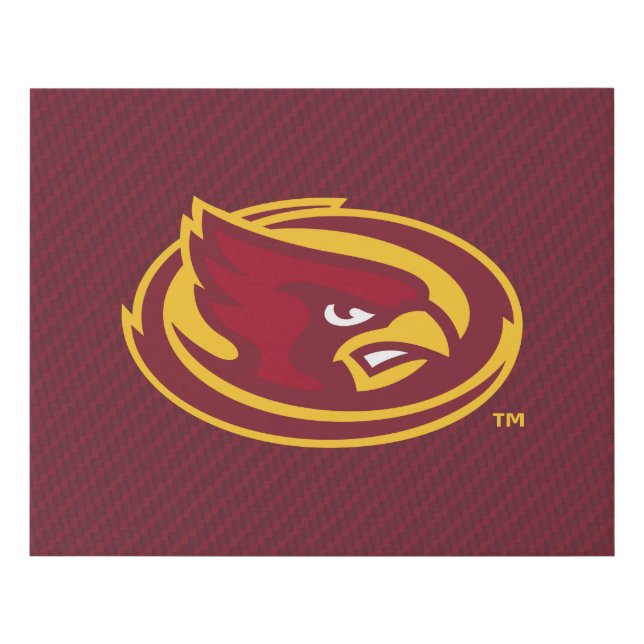 Iowa State University | Carbon Fiber Pattern Faux Canvas Print (Front)