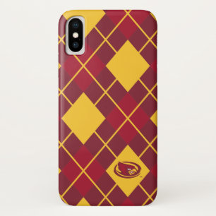 Iowa State University Cardinal Argyle Pattern iPhone X Case