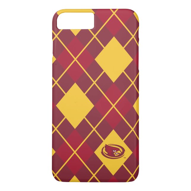 Iowa State University | Cardinal Argyle Pattern Case-Mate iPhone Case (Back)