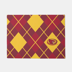 Iowa State University   Cardinal Argyle Pattern Doormat