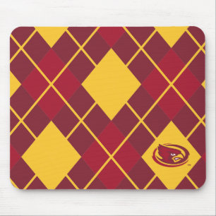 Iowa State University Cardinal Argyle Pattern Mouse Pad