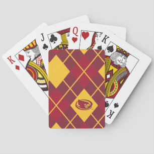 Iowa State University Cardinal Argyle Pattern Poker Cards