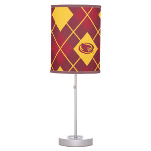 Iowa State University Cardinal Argyle Pattern Table Lamp