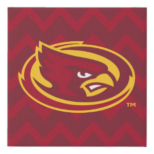 Iowa State University   Chevron Pattern Faux Canvas Print
