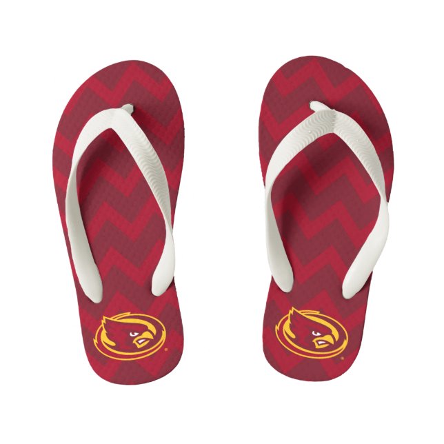 Iowa State University | Chevron Pattern Kid's Flip Flops (Footbed)