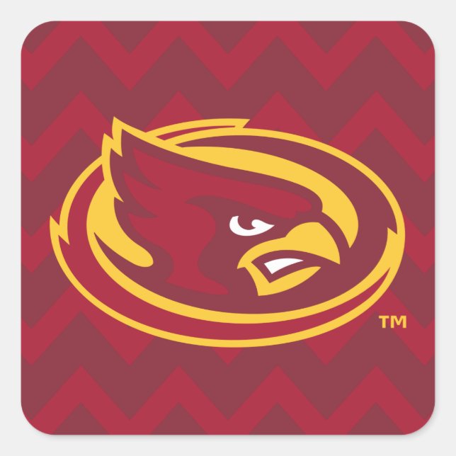 Iowa State University | Chevron Pattern Square Sticker (Front)