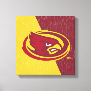 Iowa State University   Distressed Block Design Canvas Print
