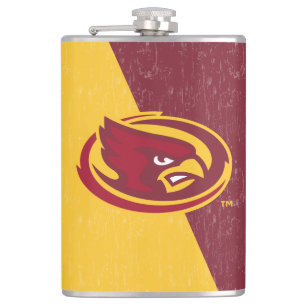 Iowa State University Distressed Block Design Flask