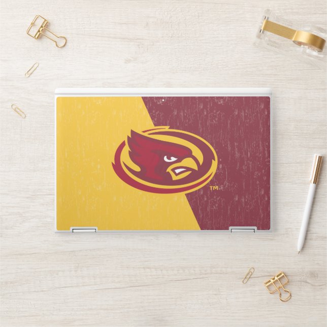 Iowa State University | Distressed Block Design HP Laptop Skin (Desk)