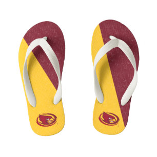 Iowa State University   Distressed Block Design Kid's Flip Flops