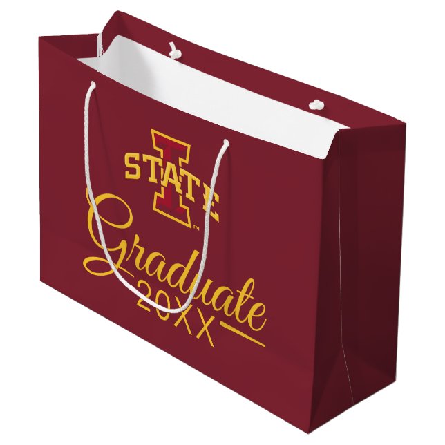 Iowa State University Graduate Large Gift Bag (Front Angled)