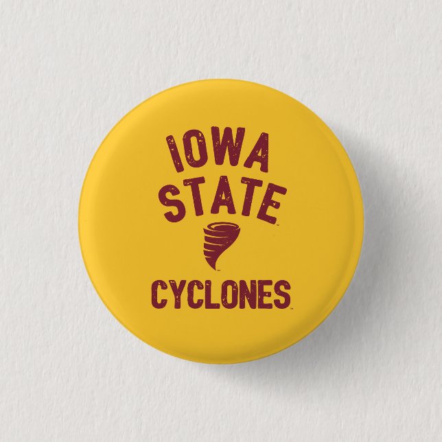 Iowa State University | Iowa Cyclone Distressed Button (Front)
