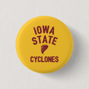 Iowa State University   Iowa Cyclone Distressed Button