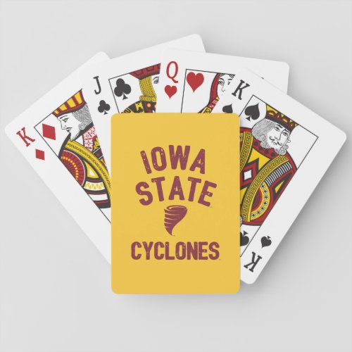 Iowa State University  Iowa Cyclone Distressed Playing Cards