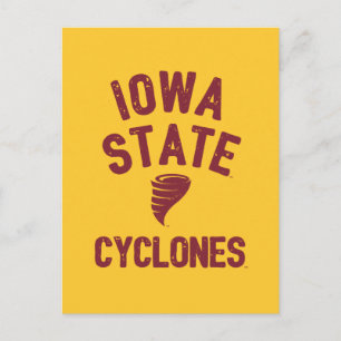 Iowa State University Iowa Cyclone Distressed Postcard