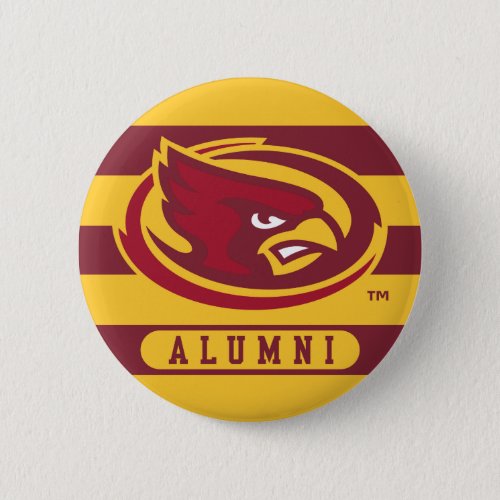 Iowa State University  Iowa Logo Alumni Stripes Button