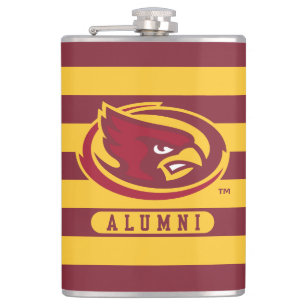 Iowa State University Iowa Logo Alumni Stripes Flask