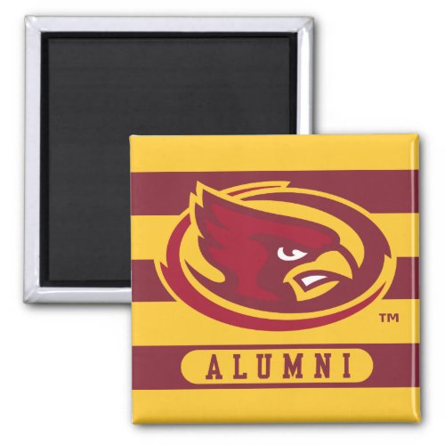 Iowa State University  Iowa Logo Alumni Stripes Magnet