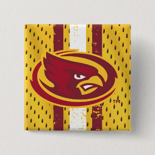 Iowa State University   Iowa Logo Jersey Pattern Button