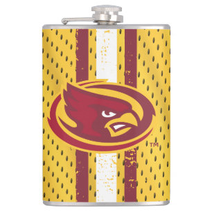 Iowa State University Iowa Logo Jersey Pattern Flask