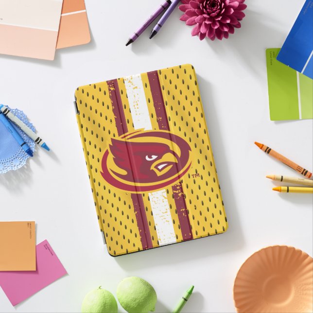Iowa State University | Iowa Logo Jersey Pattern iPad Pro Cover (Desk)