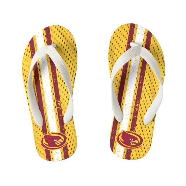 Iowa State University | Iowa Logo Jersey Pattern Kid's Flip Flops (Footbed)