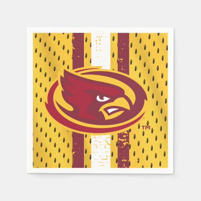 Iowa State University | Iowa Logo Jersey Pattern Napkins (Front)