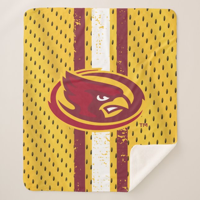 Iowa State University | Iowa Logo Jersey Pattern Sherpa Blanket (Front)