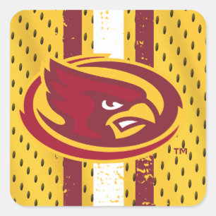 Iowa State University   Iowa Logo Jersey Pattern Square Sticker