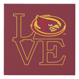 Iowa State University   Iowa Love Logo Faux Canvas Print
