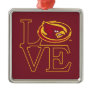 Iowa State University | Iowa Love Logo Metal Ornament