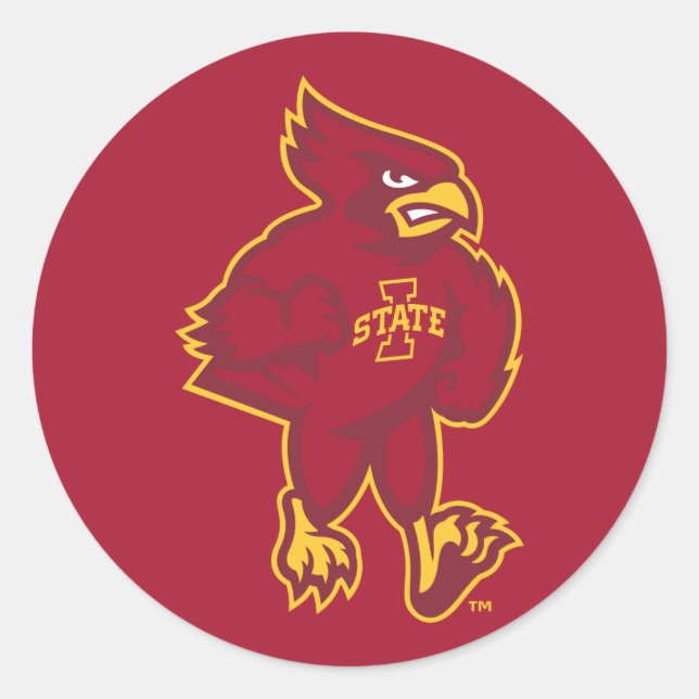 Iowa State University | Iowa Mascot Classic Round Sticker (Front)