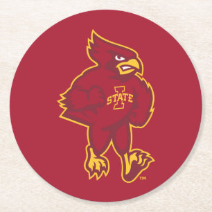 Iowa State University   Iowa Mascot Round Paper Coaster
