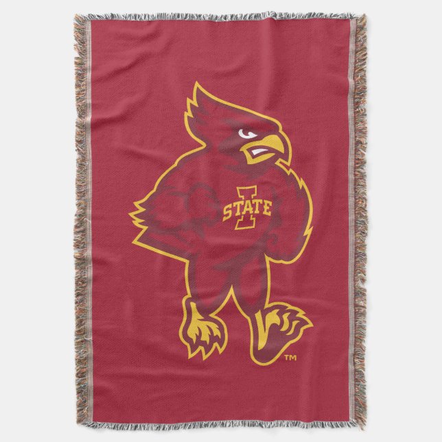 Iowa State University | Iowa Mascot Throw Blanket (Front Vertical)