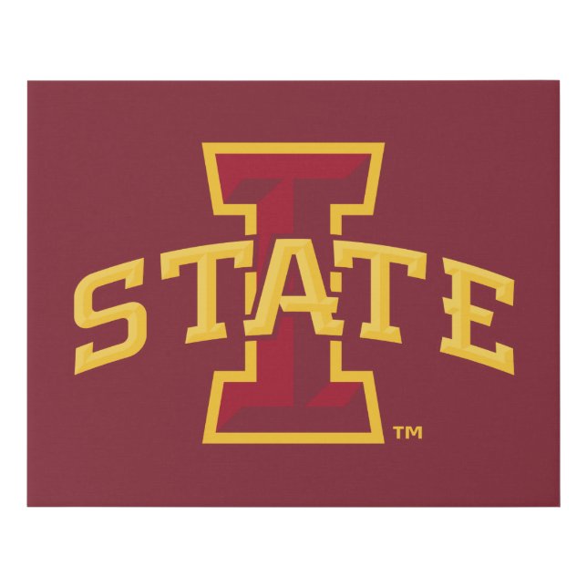 Iowa State University | Iowa State Arched Logo Faux Canvas Print (Front)