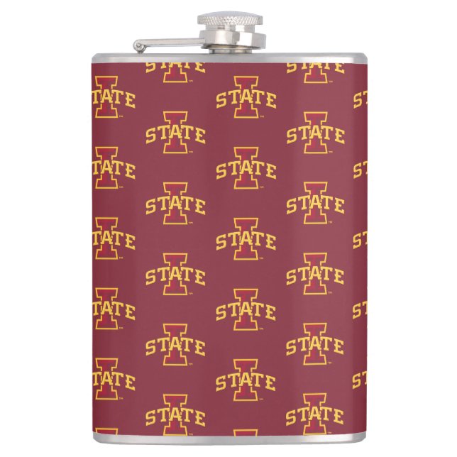 Iowa State University | Iowa State Arched Logo Flask (Front)