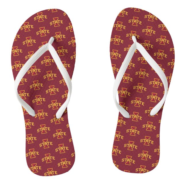 Iowa State University | Iowa State Arched Logo Flip Flops (Footbed)